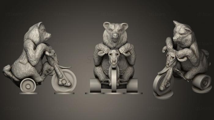 3D модель Медведь на Костяном велосипеде (STL)